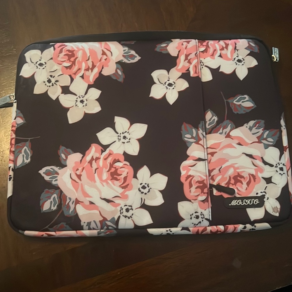Laptop case for any size, from Mostso, floral